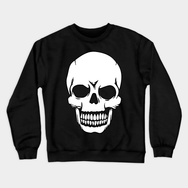 Skull white skull design Crewneck Sweatshirt by HBfunshirts